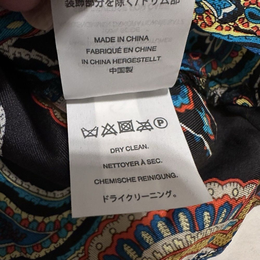 J.Crew 100% Silk Women's Size 6 Twill Top In Bold Paisley Print Black NWT - Picture 9 of 13